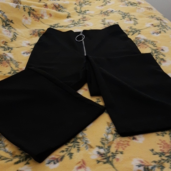 Black elegant pants wide leg - Picture 3 of 6